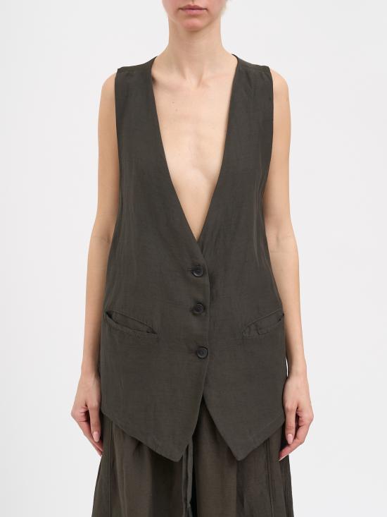 26SS 안드레아 야코브 베스트 N26WSFT76VISCOSECOTTON01 Brown