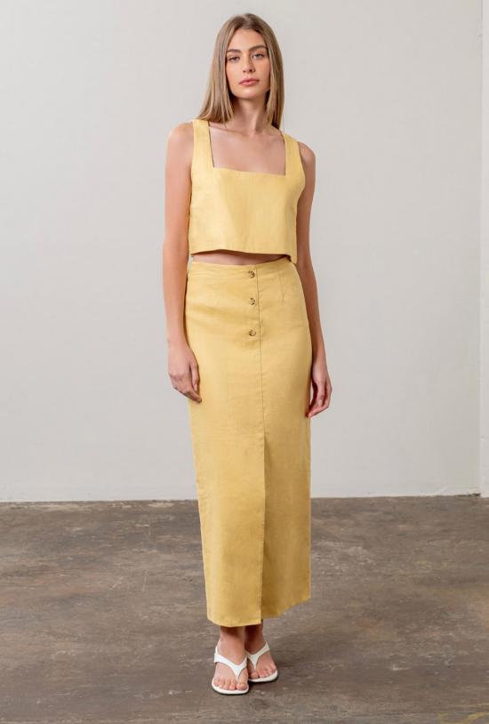  Moon River 민소매 티셔츠 문 리버 민소매 크롭탑