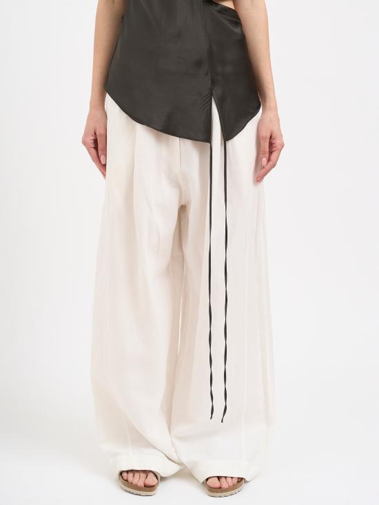 26SS 안드레아 야코브 트레이닝/조거 팬츠 N26WSFT75COTTONLINEN10 White - ANDREA YA'AQOV