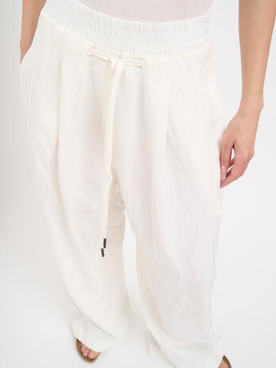 26SS 안드레아 야코브 트레이닝/조거 팬츠 N26WSFT75COTTONLINEN10 White - ANDREA YA'AQOV