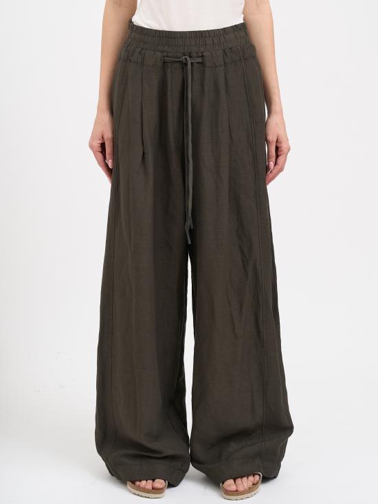 26SS 안드레아 야코브 트레이닝/조거 팬츠 N26WSFT75COTTONLINEN01 Brown