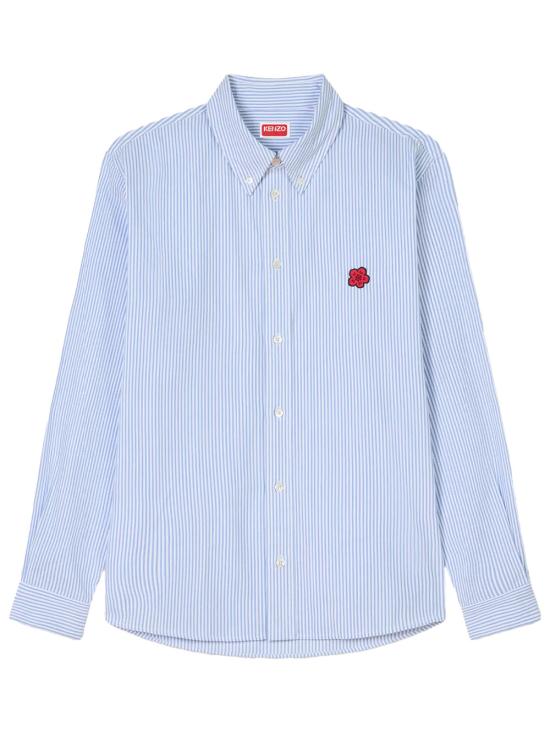 26SS 겐조 보케 플라워 엠브로이더드 캐주얼 셔츠 FG55CH4109KB 67 BLUE