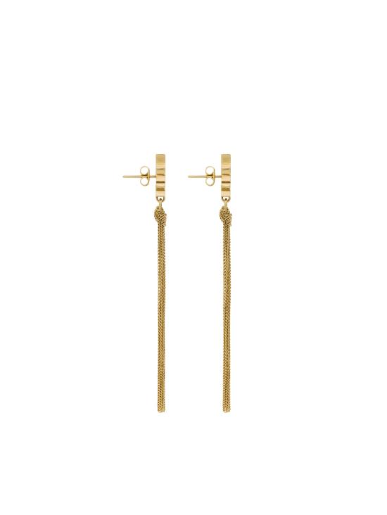 26SS 생로랑 메탈 카산드라 태슬 이어링 803195 Y15008030 ORO - SAINT LAURENT