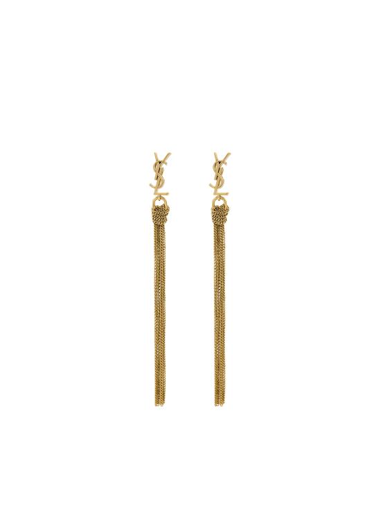 26SS 생로랑 메탈 카산드라 태슬 이어링 803195 Y15008030 ORO - SAINT LAURENT