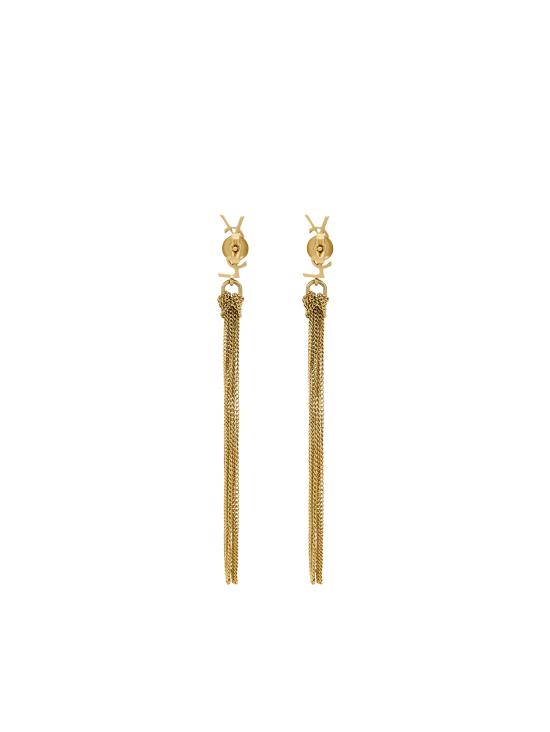 26SS 생로랑 메탈 카산드라 태슬 이어링 803195 Y15008030 ORO - SAINT LAURENT
