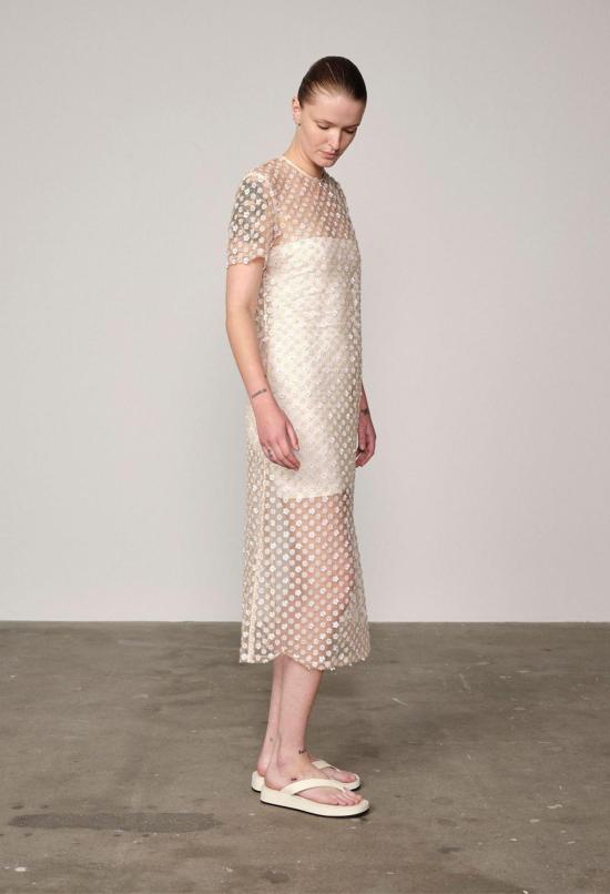  비르기테 허스카인드 숏 원피스 허스킨드 바벨 드레스 크림 - BIRGITTE HERSKIND