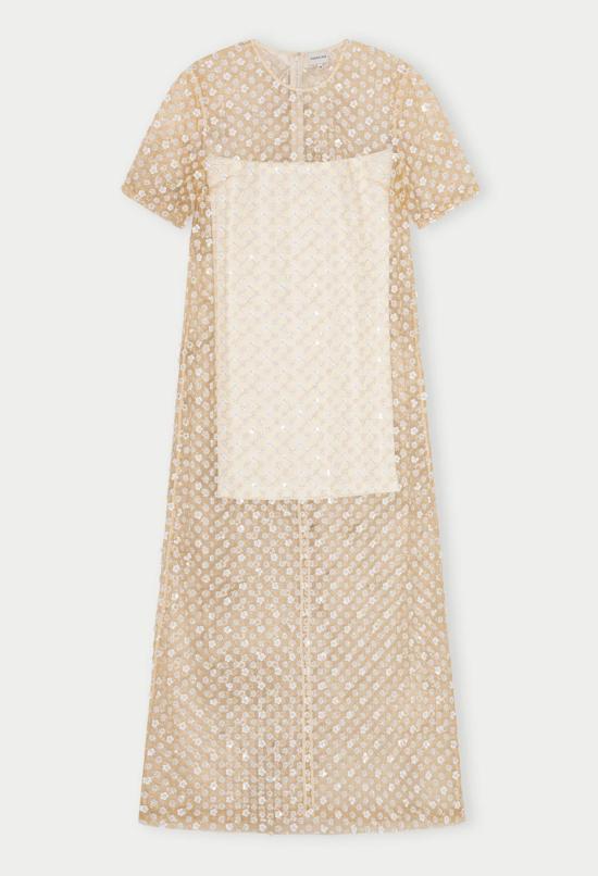  비르기테 허스카인드 숏 원피스 허스킨드 바벨 드레스 크림 - BIRGITTE HERSKIND