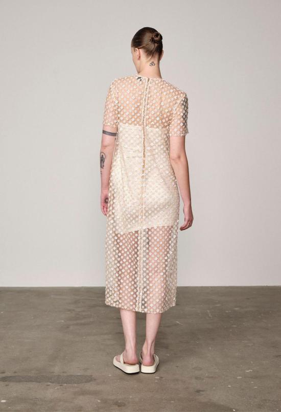  비르기테 허스카인드 숏 원피스 허스킨드 바벨 드레스 크림 - BIRGITTE HERSKIND