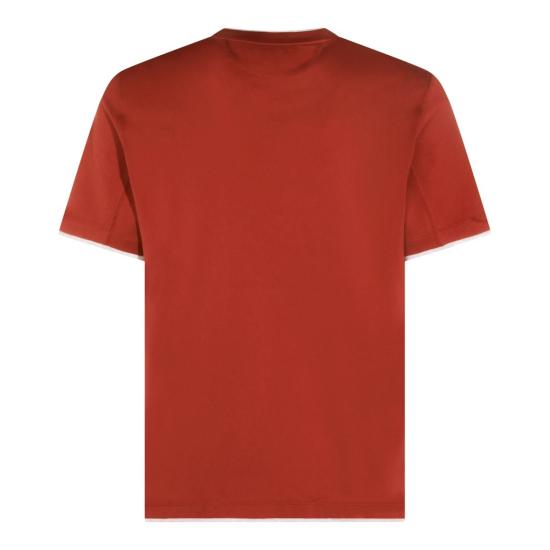  브루넬로 쿠치넬리 반팔 티셔츠 Brunello Cucinelli 코튼 티셔츠 - BRUNELLO CUCINELLI