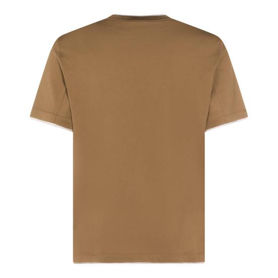  브루넬로 쿠치넬리 반팔 티셔츠 Brunello Cucinelli 코튼 티셔츠 - BRUNELLO CUCINELLI