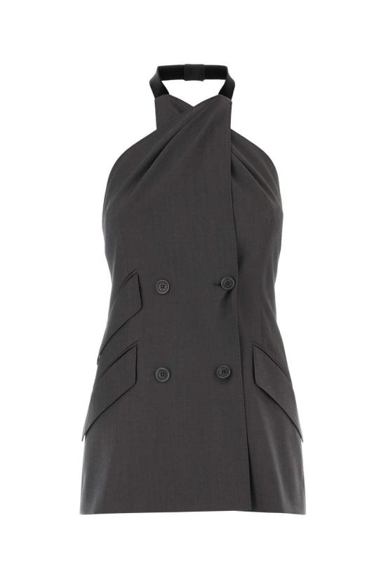  막스마라 숏 원피스 막스 마라 그레이 울 알리 미니 드레스