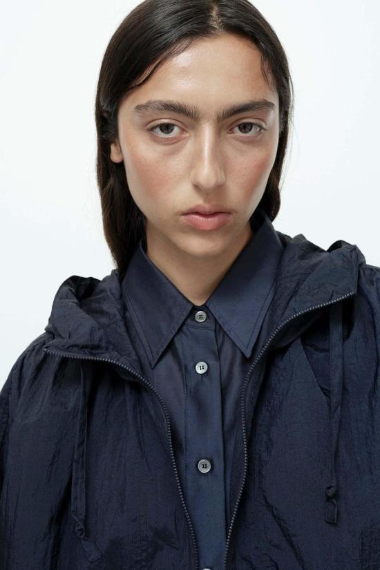  미정박 자켓 박미정 셔링 아노락 재킷 네이비 - MIJEONG PARK