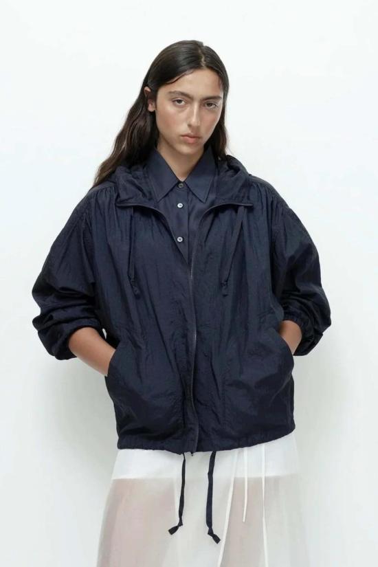  미정박 자켓 박미정 셔링 아노락 재킷 네이비 - MIJEONG PARK