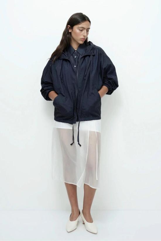  미정박 자켓 박미정 셔링 아노락 재킷 네이비 - MIJEONG PARK