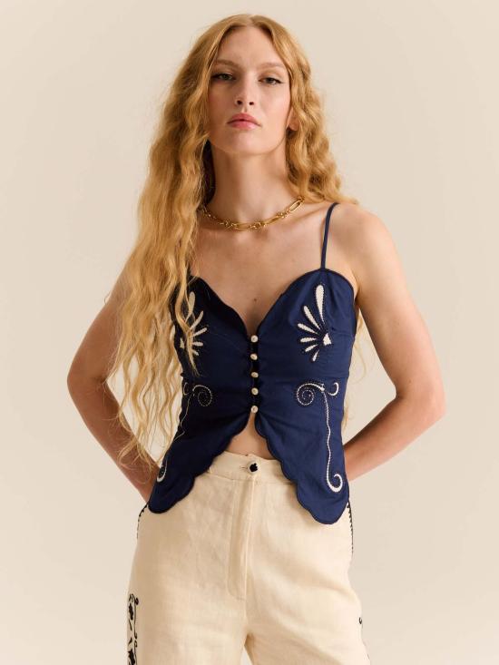  캐롤리나 케이 블라우스 Carolina K Monarca 탑 포세이돈 - CAROLINA K