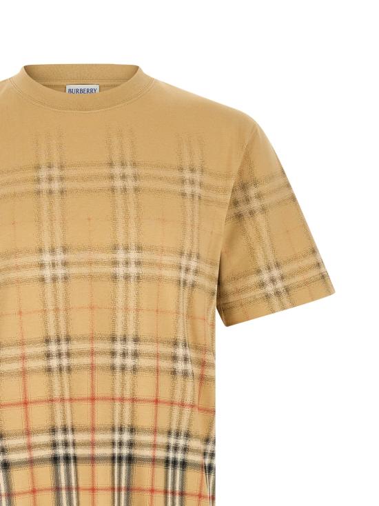 26SS 버버리 그라디언트 체크 코튼 티셔츠 8119022SANDIPCHECK - BURBERRY