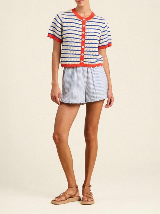  트로바타 가디건 버즈 오브 파라다이스 오로라 반팔