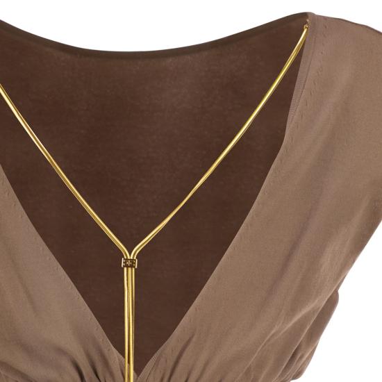 26SS 엘리자베타프랜치 바디수트 티셔츠 BK78T62E2 BROWN - ELISABETTA FRANCHI