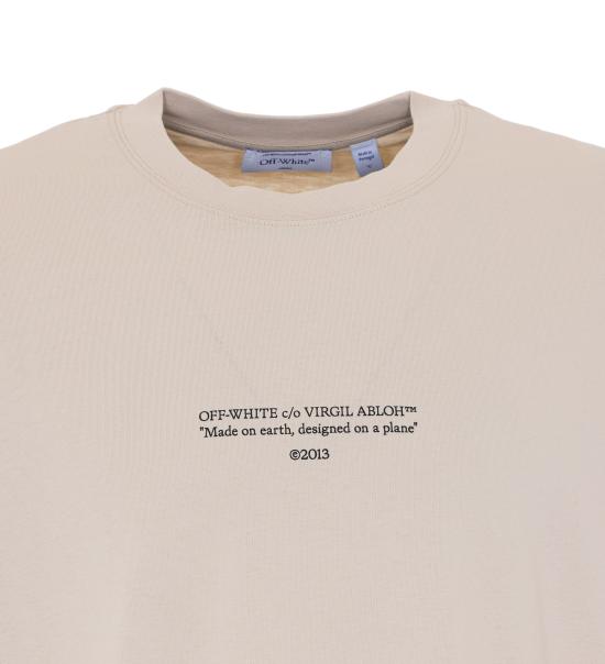 26SS 오프화이트 반팔 티셔츠 OMAA120S26JER007 20270 Beige - OFF WHITE