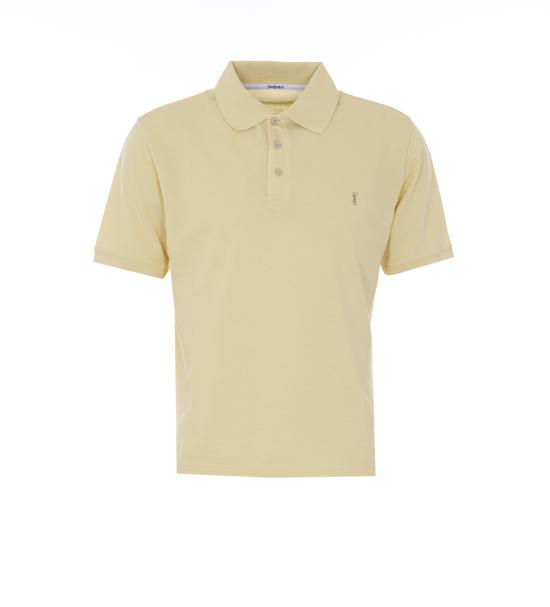 26SS 생로랑 폴로 티셔츠 844845 Y37HC7231 Yellow