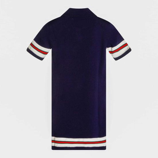  [키즈] 구찌 원피스 아동용 잉크 앤 화이트 코튼 드레스 - GUCCI