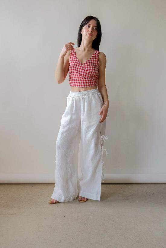  우마 왕 팔라초 팬츠 우마 린넨 바지 - UMA WANG