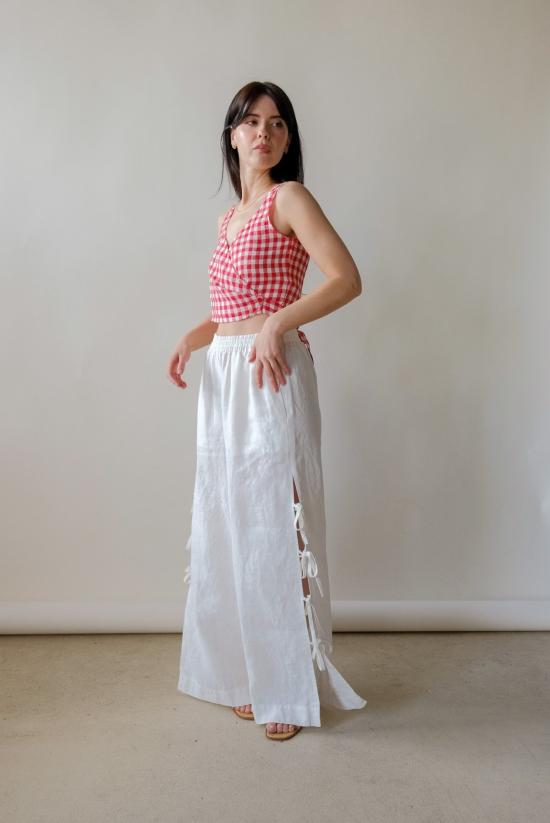  우마 왕 팔라초 팬츠 우마 린넨 바지 - UMA WANG