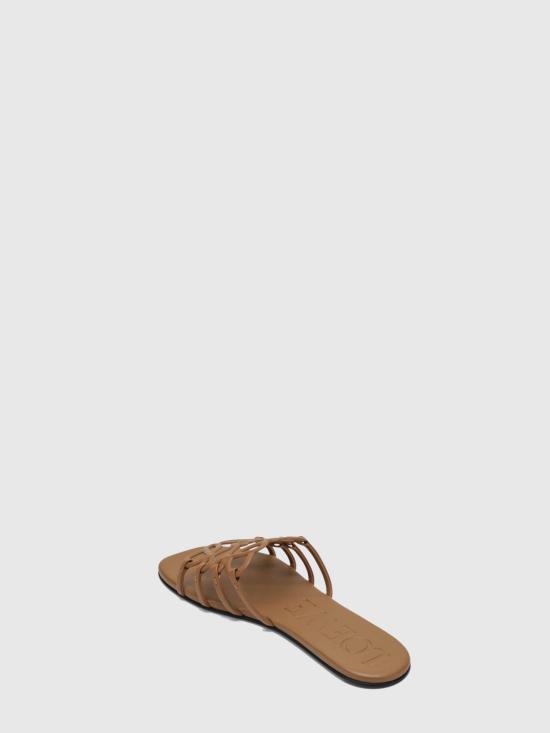 26SS 로에베 페탈 애너그램 소프트 카프스킨 슬라이드 LPEA465X06 3150 CAMEL DOM - LOEWE