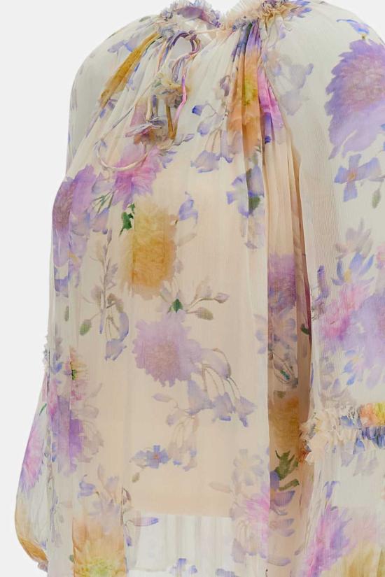  짐머만 블라우스 지머만 루나 러플  베이지 - ZIMMERMANN