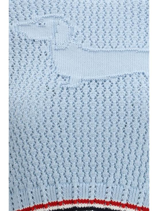 26SS 톰브라운 코튼 포인텔레 스티치 헥터 RWB 티 FKA511A Y3062 472 LIGHT BLUE DOM - THOM BROWNE