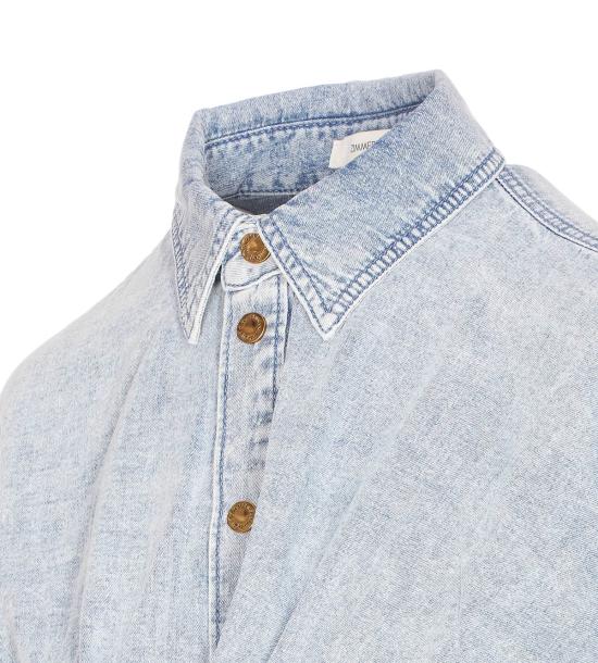  짐머만 블라우스 리벨리온 데님 랩탑 블루 - ZIMMERMANN