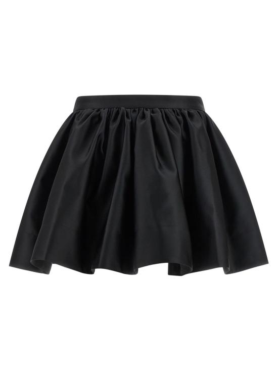  파코라반 숏 스커트 라반느 새틴  블랙 - PACO RABANNE