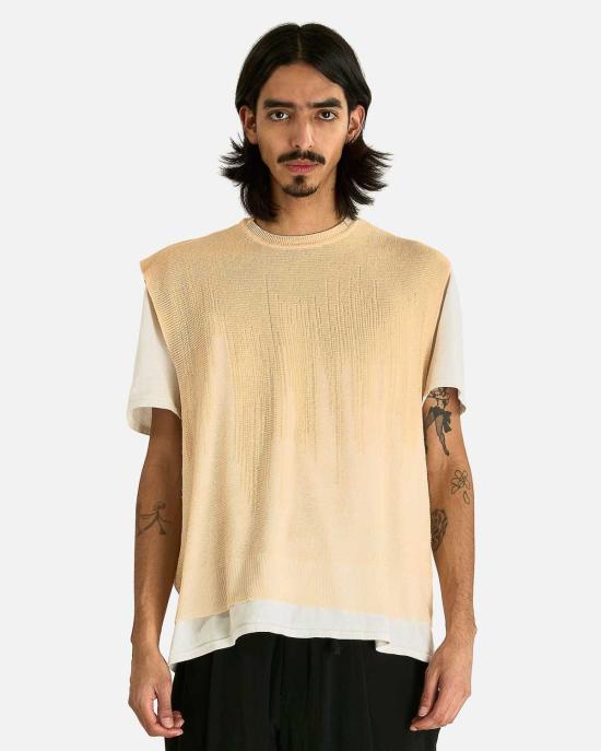  이세이 미야케 니트 베스트 옴므 플리스 브러시 클로즈업 니트