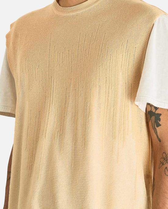  이세이 미야케 니트 베스트 옴므 플리스 브러시 클로즈업 니트 - ISSEY MIYAKE