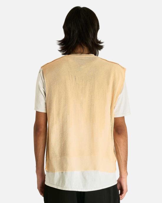  이세이 미야케 니트 베스트 옴므 플리스 브러시 클로즈업 니트 - ISSEY MIYAKE