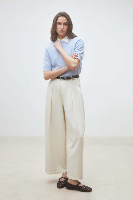  선쿠 스트레이트 팬츠 림 벌룬 진
