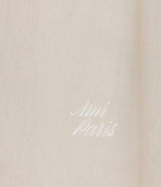  아미 반팔 셔츠 알렉상드르 마티우시  파리 반팔 셔츠 베이지 - AMI