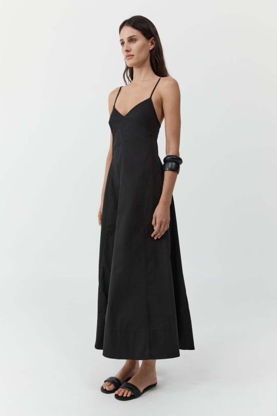  세인트아그니 롱 원피스 세인트 아그니 구조화된 면 드레스 - ST.AGNI