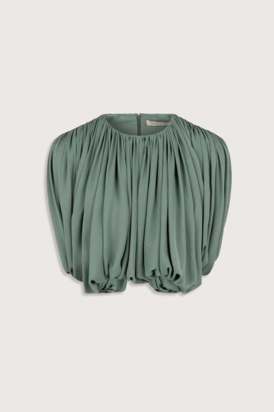  에어룸 블라우스 헤럴롬 레나타 오픈 백 탑 유칼립투스