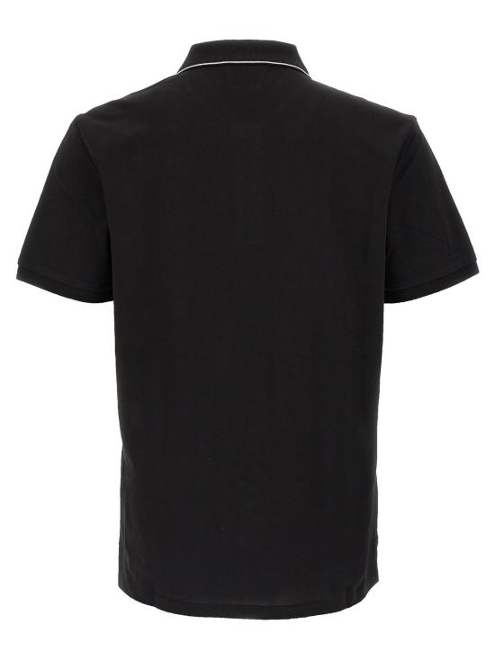  씨피 컴퍼니 폴로 티셔츠 C.P. 회사 로고 패치 폴로 셔츠 블랙 - C.P. COMPANY