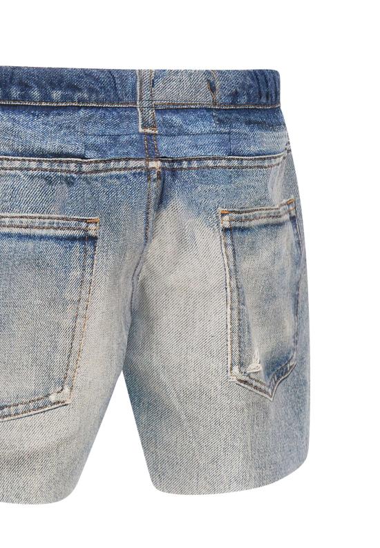  새티스파이 디지털 데님 피스쉘 5인치 언라인드 쇼츠 12008 60G00DDE Blue - SATISFY