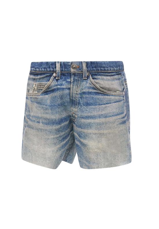  새티스파이 디지털 데님 피스쉘 5인치 언라인드 쇼츠 12008 60G00DDE Blue