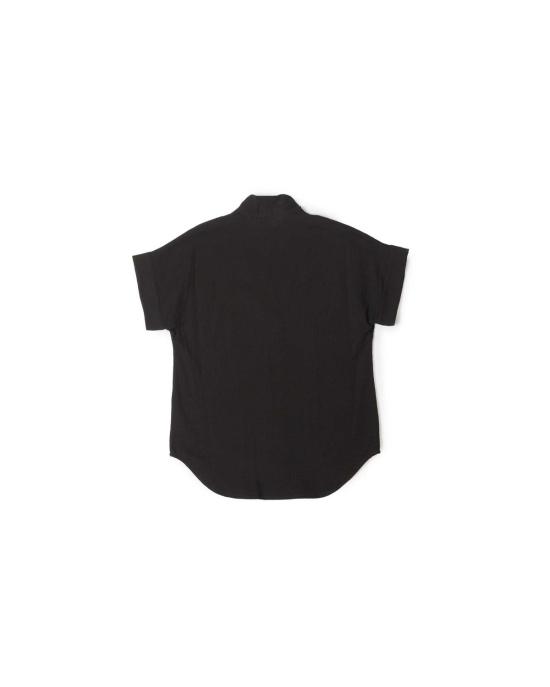  론 블라우스 Lwn 칼라 탑 블랙 - LWN