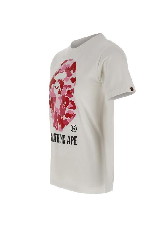 26SS 베이프 반팔 티셔츠 001TEM301005M WHXPK White - BAPE