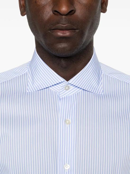 26SS 보리엘로 긴팔 셔츠 21019 1 STRIPE LIGHT BLUE - BORRIELLO