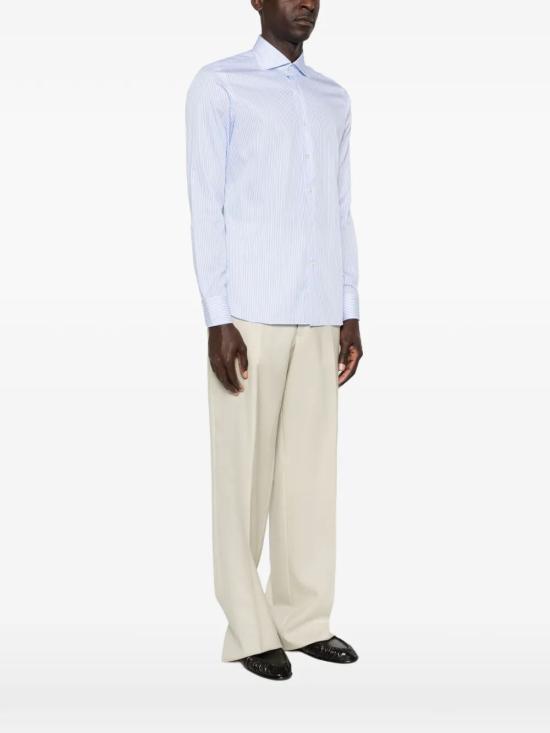 26SS 보리엘로 긴팔 셔츠 21019 1 STRIPE LIGHT BLUE - BORRIELLO