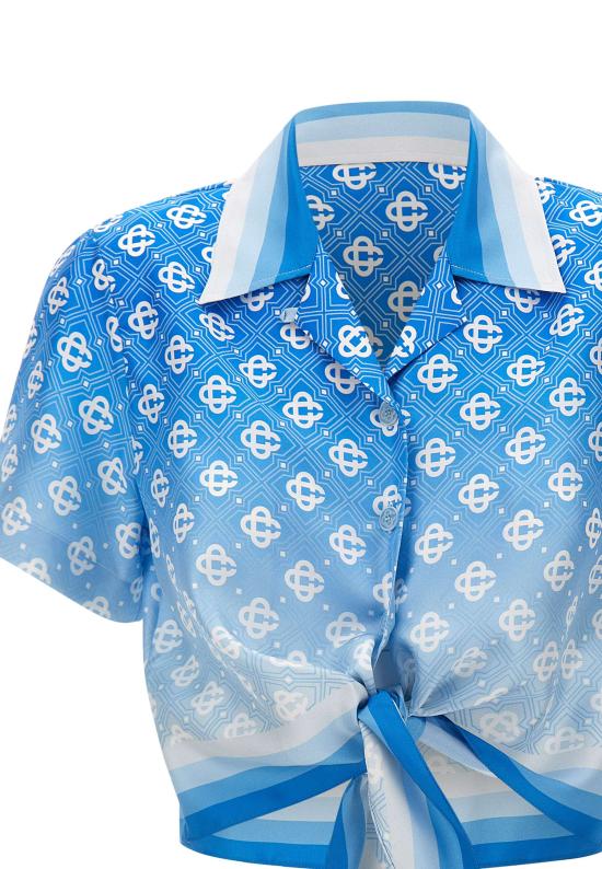 26SS 카사블랑카 셔츠 WSS26SH266 01 Blue - CASABLANCA