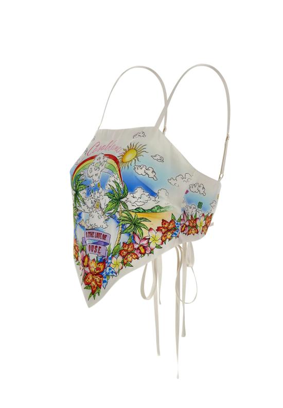 26SS 카사블랑카 민소매 티셔츠 WSS26TP091 01 MultiColour - CASABLANCA