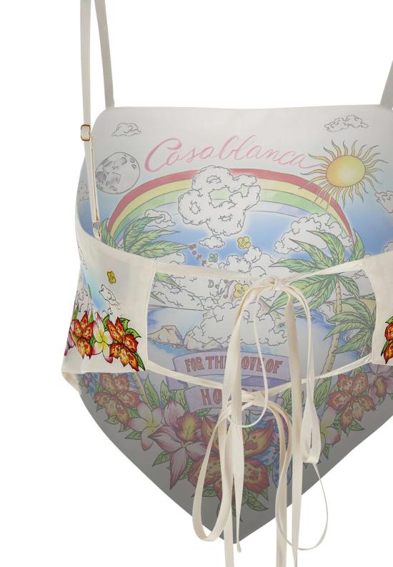 26SS 카사블랑카 민소매 티셔츠 WSS26TP091 01 MultiColour - CASABLANCA