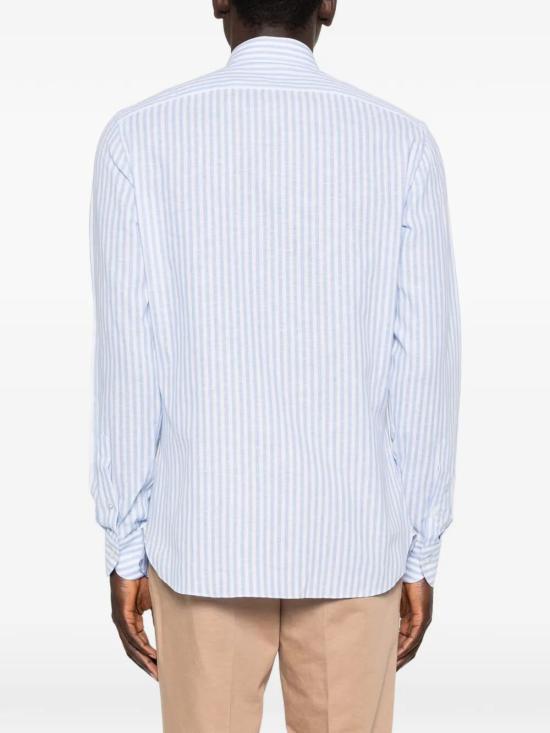 26SS 보리엘로 긴팔 셔츠 22015 2 STRIPE LIGHT BLUE - BORRIELLO